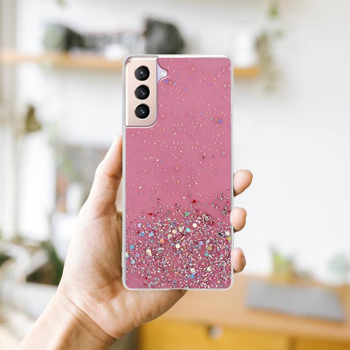 Actual product image Cadorabo TPU cover sparkling glitter (Samsung Galaxy S21+)