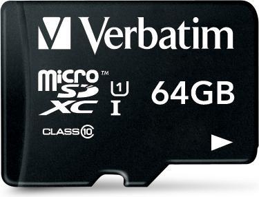Verbatim Tablet U1 Microsdhc/Sdxc Card (64 GB, microSDHC, U1, UHS-I)