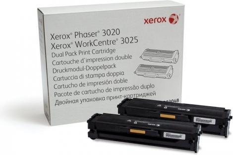 Actual product image Xerox Phaser 3020 / WorkCentre 3025 (106R03048) Dual Pack Toner Cartridge, Black