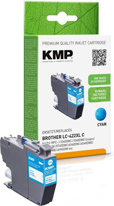 Immagine prodotto KMP Cartuccia Brother MFC-J5340DW LC422XLC ciano 1500S. 20ml rigenerata