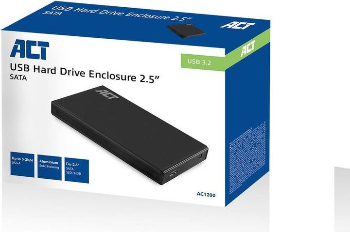 Actual product image AC1200 Storage Drive Enclosure HDD / SSD Enclosure Black 2.5" (2.5")