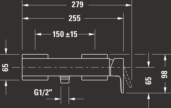 Actual product image Duravit Manhattan single lever shower mixer exposed, consumer 1, MH4230000