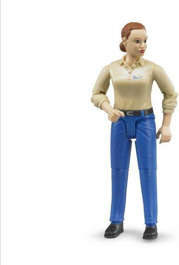 Actual product image Bruder Woman with light skin type and blue pants