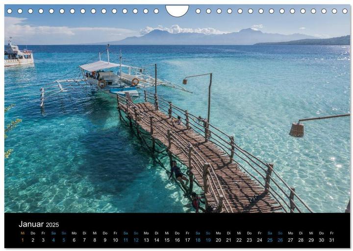 Image du produit Philippinen Foto Wandkalender 2025 (Wandkalender 2025 DIN A4 quer), Monatskalender (A4, Allemand)