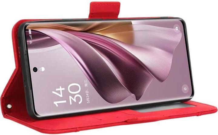 Actual product image Cover-Discount Oppo Reno 10 / 10 Pro - Case with card slots red (Oppo Reno 10 Pro, OPPO Reno 10)