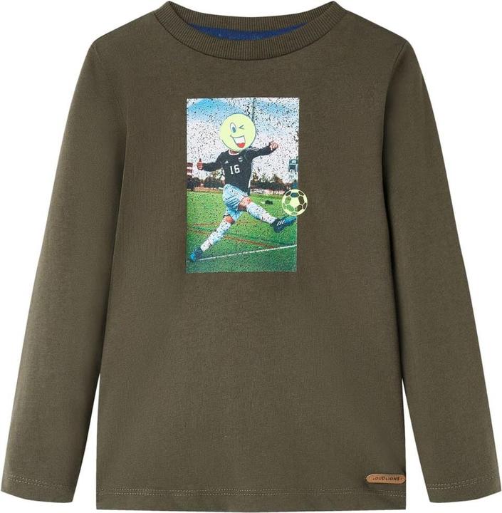 Immagine prodotto VidaXL Camicia da bambino a maniche lunghe kaki 140,Materiale: 100 (140)