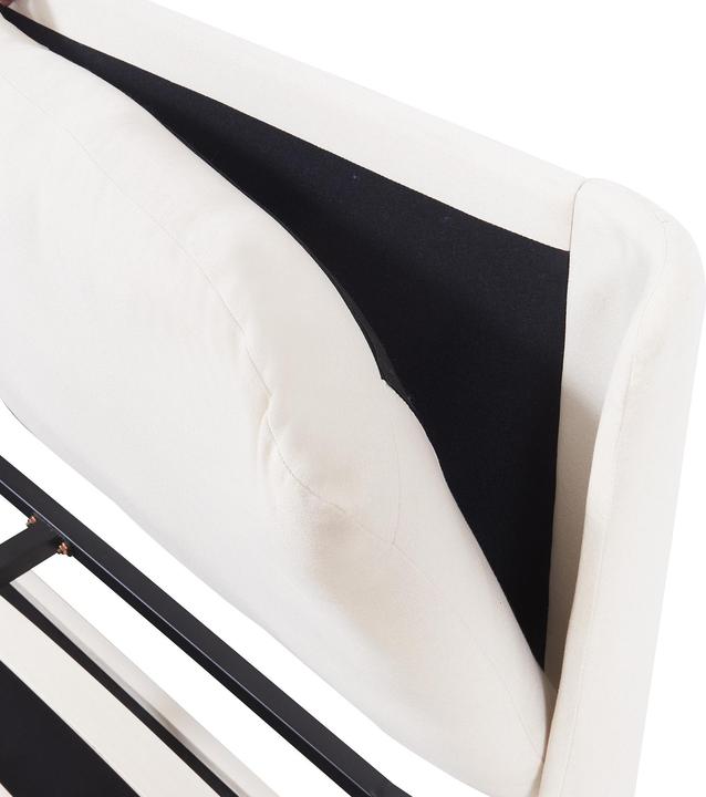 Produktbild En.Casa Polsterbett Lunner mit Bettkasten 140x200 cm Beige (200 x 140 cm)