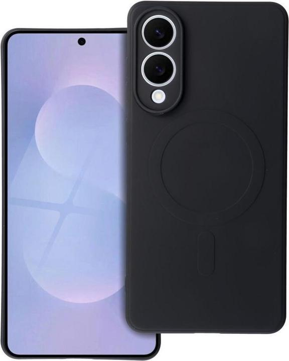 Immagine prodotto 4Kom Back panel cover OEM SILICONE MAG COVER case compatible with MagSafe for SAMSUNG S25 Edge black (Samsung Galaxy S25 Edge)