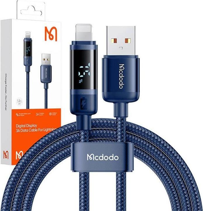 Actual product image Mcdodo CA-5001 USB-A to Lightning cable, 100W, 1.2m (blue) (1.20 m, 100 W)
