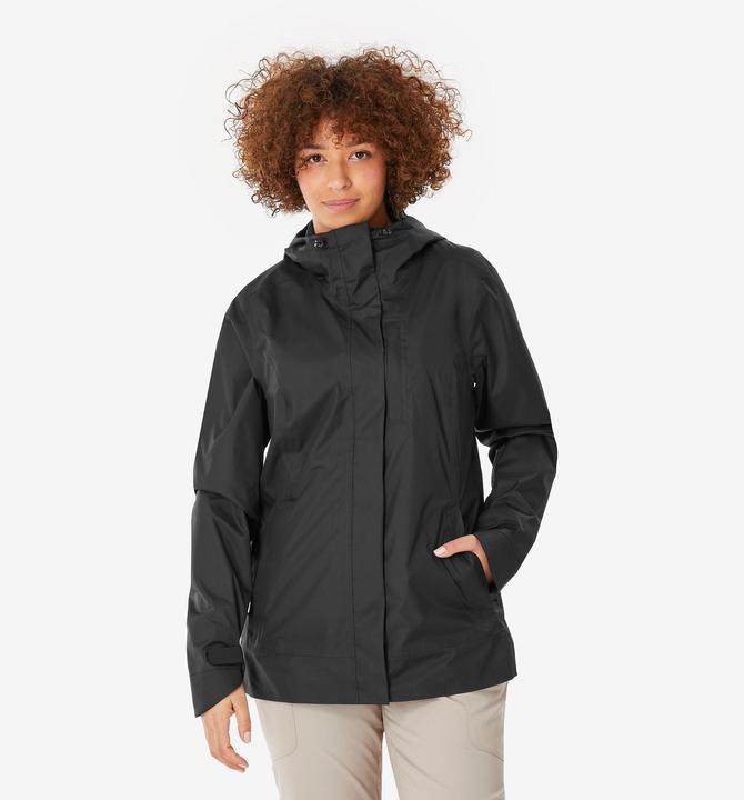 Actual product image Quechua Wanderjacke Damen wasserdicht - NH500 schwarz (M)