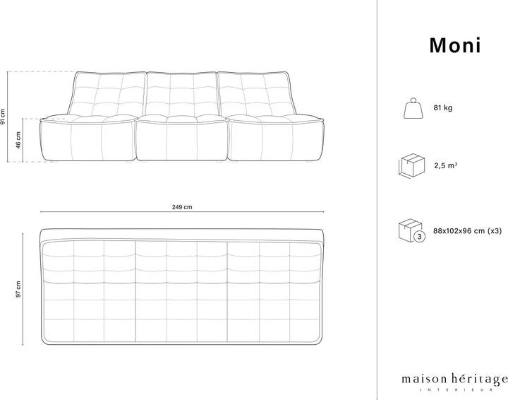 Produktbild Maison Heritage Moni (3-Sitzer, 2-Sitzer, 4-Sitzer)