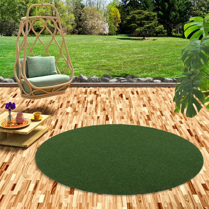 Produktbild Snapstyle Kunstrasen Rasenteppich mit Noppen Kingston Rund (133 x 133 cm)