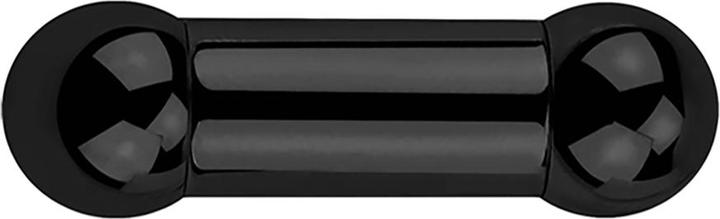 Star Piercing Barbell schwarz mit zwei Kugeln (ohne Messing, Chirurgenstahl 316L)