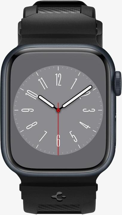 Image du produit Spigen BANDE RUGGED Apple Watch 4/5/6/7/8/SE (38/40/41MM) MATTE BLACK (38 mm, 40 mm, 41 mm, Polyuréthanes thermoplastiques (TPU))