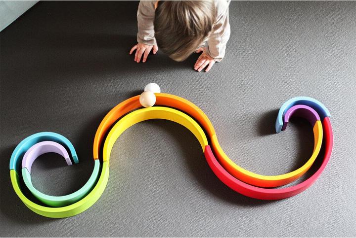 Produktbild small foot Holzbausteine Regenbogen XL