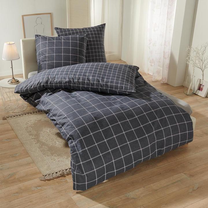 Actual product image Traumschlaf Check anthracite (Bedding set, 70 x 90 cm, 140 x 200 cm)