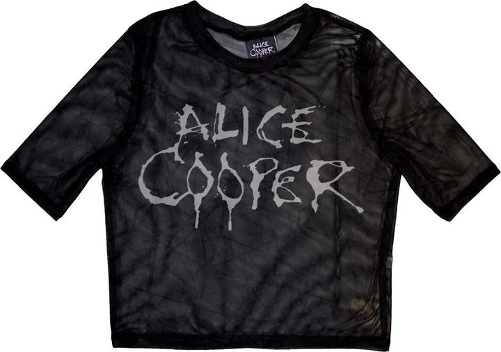 Actual product image Alice Cooper Dripping Logo Netzgewebe Crop Top (Girlie) (M)