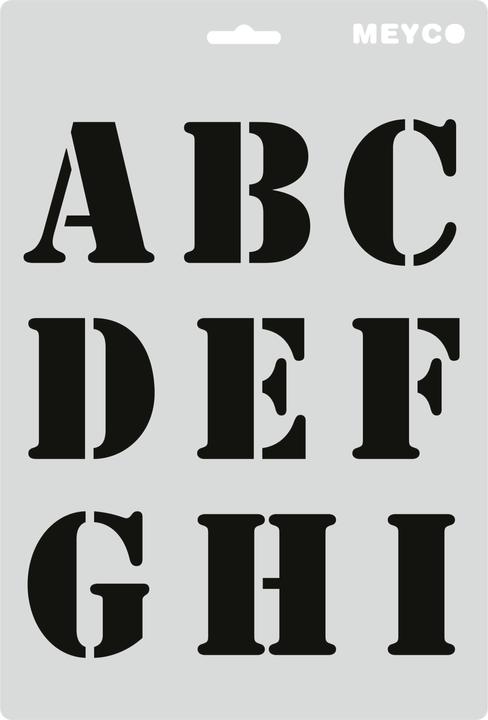 Produktbild Meyco Schablonen-Set "Buchstaben & Zahlen"