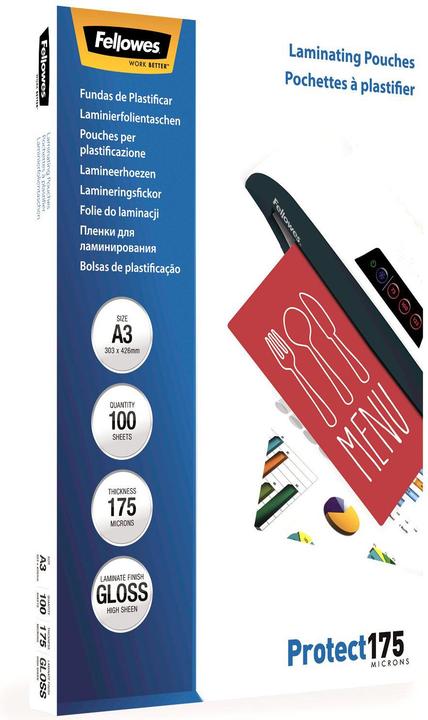 Immagine prodotto Fellowes Proteggere 175 (A3, 100 Pezzo/i, 175 µm)