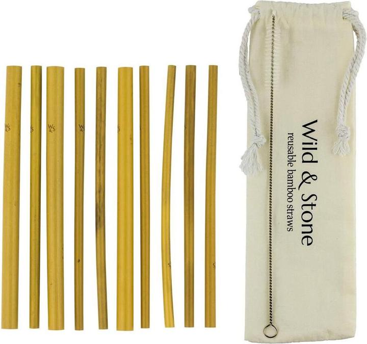 Produktbild Wild & Stone Bambus Trinkhalme, wiederverwendbar, 10er Pack (10 x)