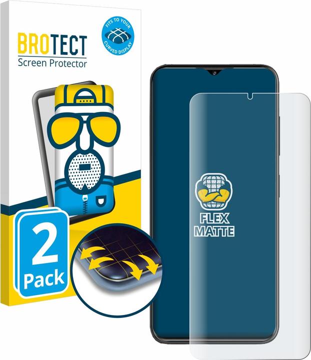 Actual product image BROTECT Fullscreen screen protector Matt anti-glare film (2 Piece, ZTE Blade V50)