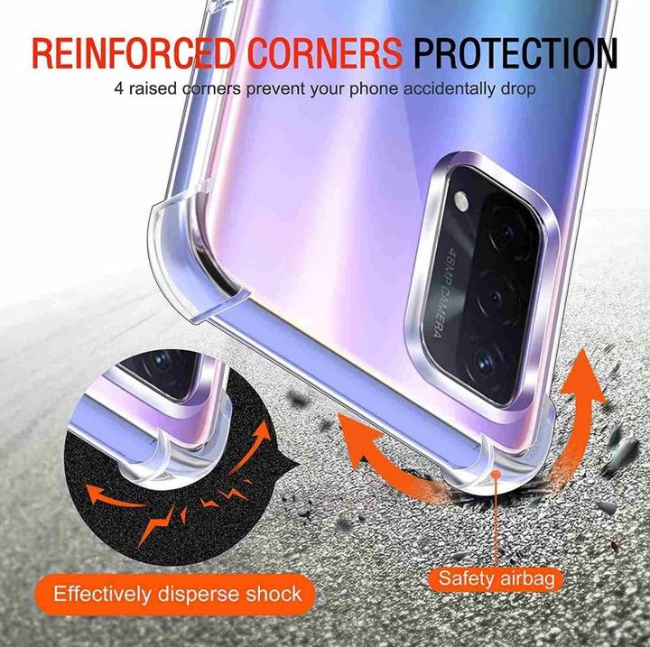 Actual product image Screenguard Oppo A54 5G Case Crystal Soft Airbag Bumper (Oppo A54 5G)