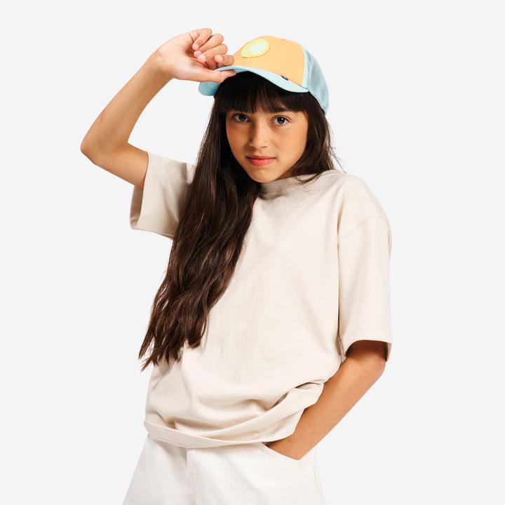 Actual product image Tribord Segelcap Kinder - Sailing 500 orange/blau (52, 53, 54, 55)