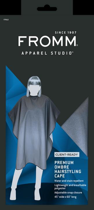Produktbild Fromm Färbeumhang Ombre Schwarz/Grau 147 x 111 cm
