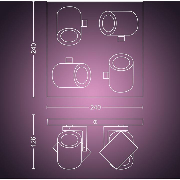 Actual product image Philips Hue Argenta Base BT (1400 lm, GU10)