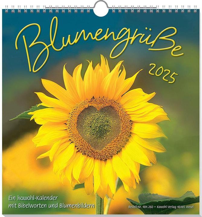 Produktbild Blumengrüsse 2025 (30 x 31 cm, Harter Einband, Deutsch)