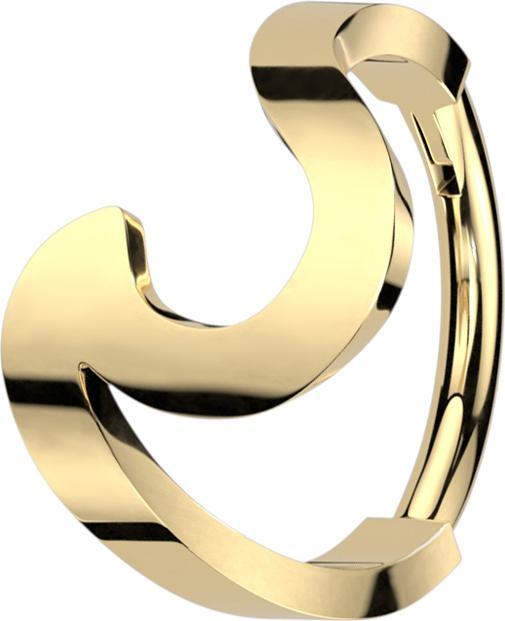 Immagine prodotto Star Piercing Anello a micro segmenti incernierato su un albero placcato in oro (Acciaio chirurgico 316L)