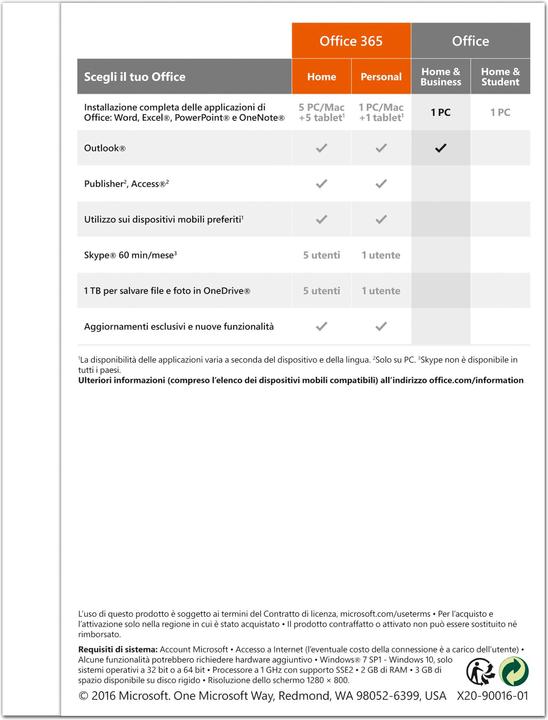 Actual product image Microsoft Office Home & Business 2016 (1 User, unlimited)