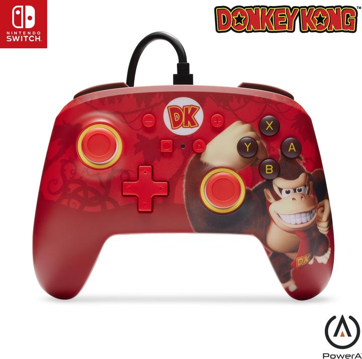 Actual product image PowerA Switch Controller Enhanced wired Donkey Kong Flex (Switch, Switch OLED)