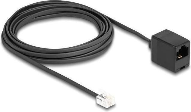 Produktbild Delock Telefonkabel RJ11 Stecker zu RJ45 Buchse schwarz 5 m
