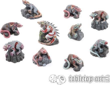 Image du produit Tabletop-Art Meute de rats zombies (10) (Métal)