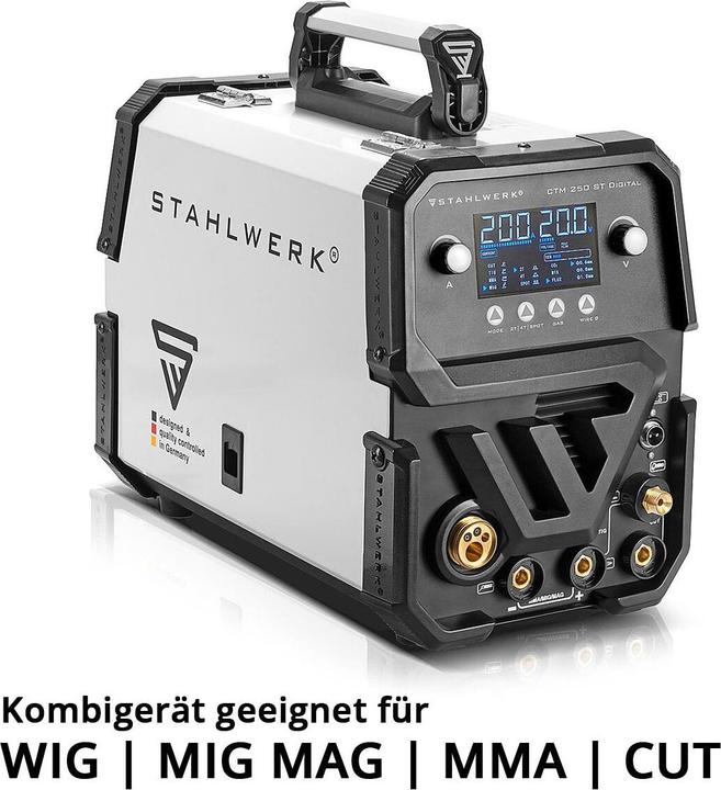 Produktbild Stahlwerk Kombi-Schweissgerät CTM-250 ST Digital 5-in-1 200 A Vollausstattung
