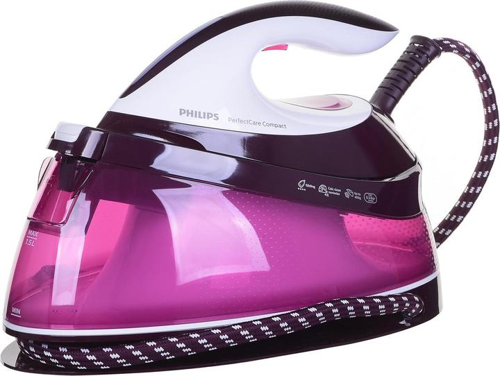 Actual product image Philips GC7842/40 Steam Ironing Station SteamGlide Plus Sole Purple (2400 W, 400 g/min)