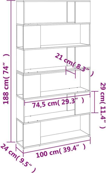 Image du produit VidaXL Delinda (100 x 24 x 188 cm)