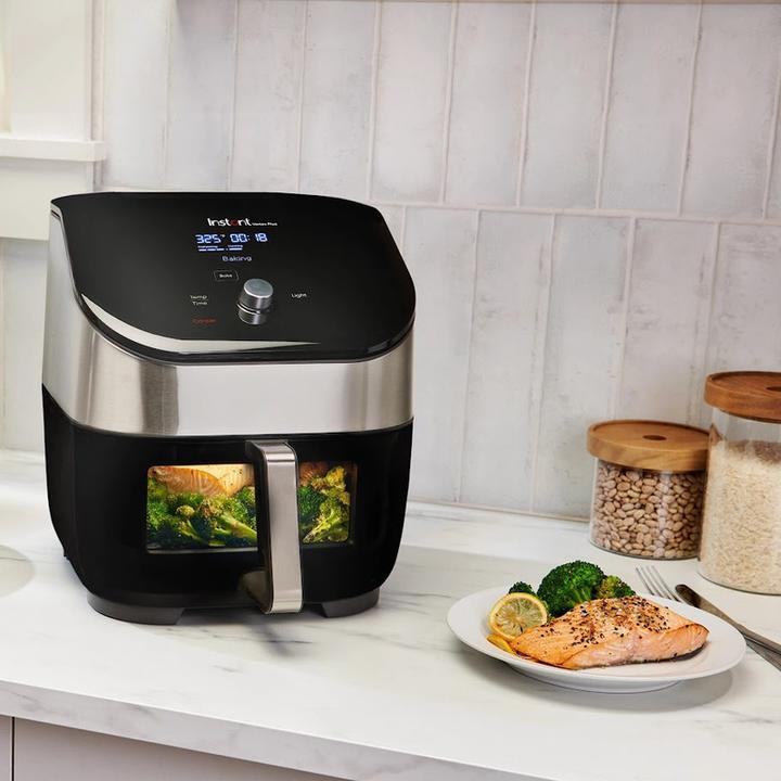 Image du produit Instant Vortex Plus ClearCook OdourErase RVS 5,7 litres (6 Qt) 6-en-1 airfryer frituren roosteren grillen