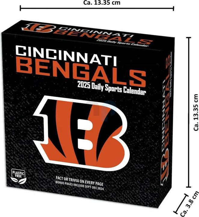 Image du produit NFL - Cincinnati Bengals - Calendrier de bureau 2025 (Allemand, Français, Italien, Espagnol, Anglais)