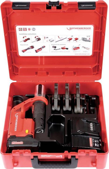 Actual product image Rothenberger ROMAX Compact TT press jaw set SV15-22-28, 1x 2 Ah (390 mm)