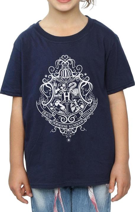 Immagine prodotto Hogwarts Draco Dormiens Crest Maglietta Ragazze (140, 146)