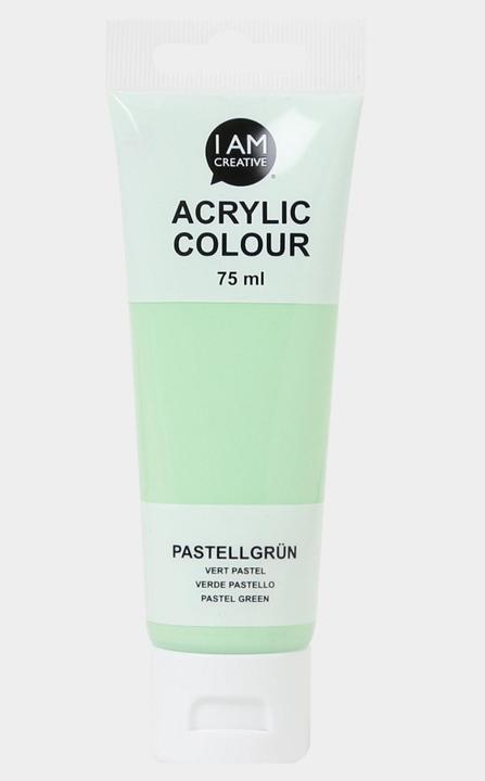Produktbild I Am Creative Basic Acryl, Acrylfarbe auf Wasserbasis, 75 ml (Pastellgrün, 75 ml)