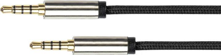 Actual product image Good Connections Audio cable 4-pin 3.5mm jack 1.5m black (1.50 m, 3.5mm jack (AUX))