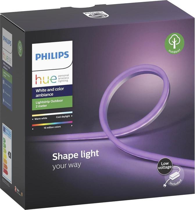 Produktbild Philips Hue LED Stripe Lightstrip Outdoor (DE Stecker) (Mehrfarbig, 200 cm, Outdoor)