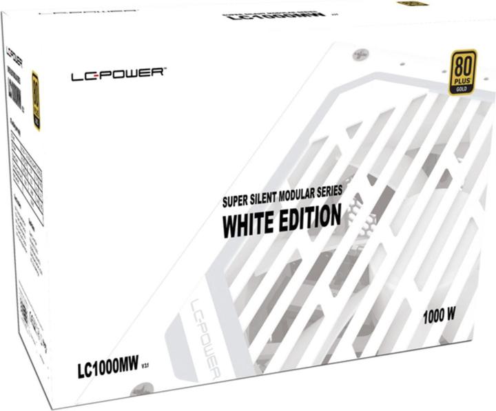 Produktbild LC-Power Netzteil 1000W LC1000MW Modular V3.1 (80+Gold)white (1000 W)