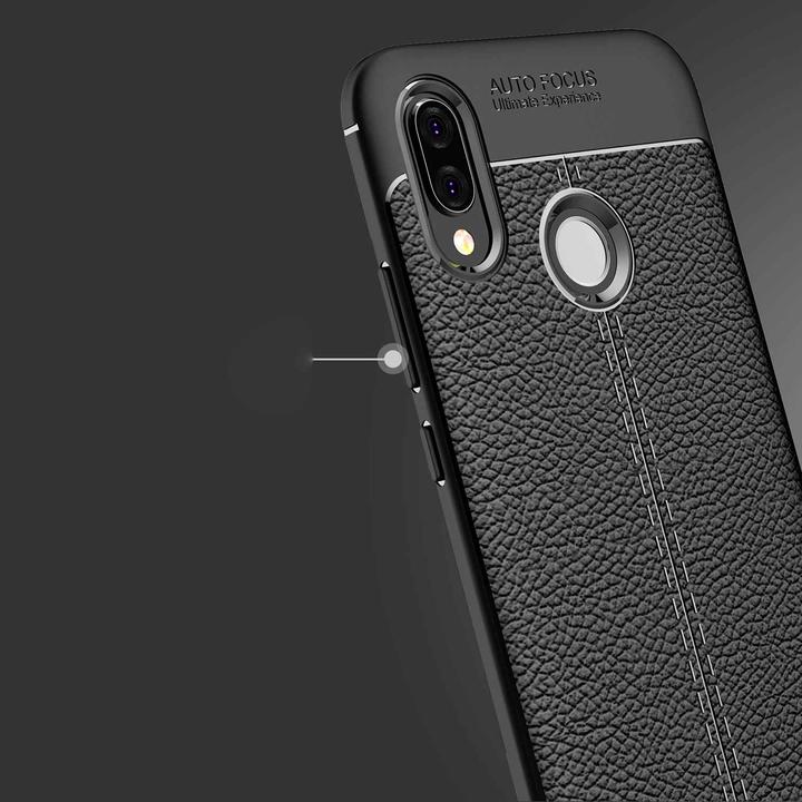 Actual product image Cadorabo TPU Cover Faux Leather Structure (Huawei Nova 3E)