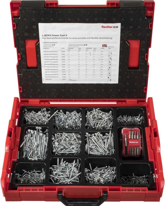 Actual product image Fischer Action Power Fast II L-Boxx 102 (1801 Screws per piece)