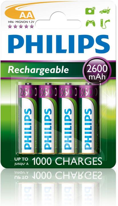 Produktbild Philips Rechargeable (4 Stk., AA, 2600 mAh)