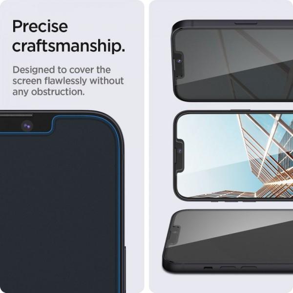 Actual product image Spigen Tempered Glass.Tr Slim Iphone 13 Pro Max / 14 Plus Privacy (1 Piece, Apple iPhone 13 Pro Max)